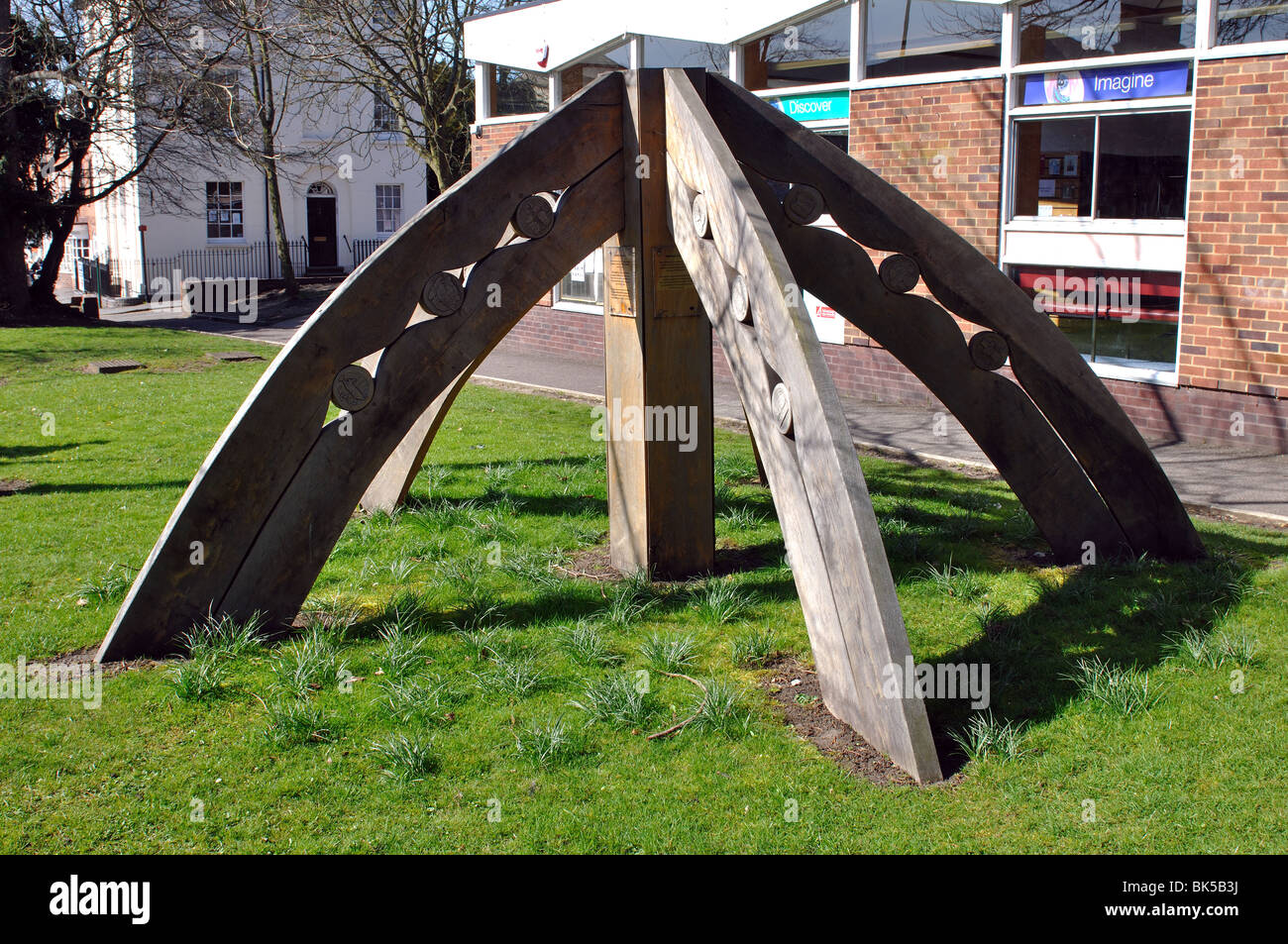 Southam voces escultura, Southam, Warwickshire, Inglaterra, Reino Unido. Foto de stock