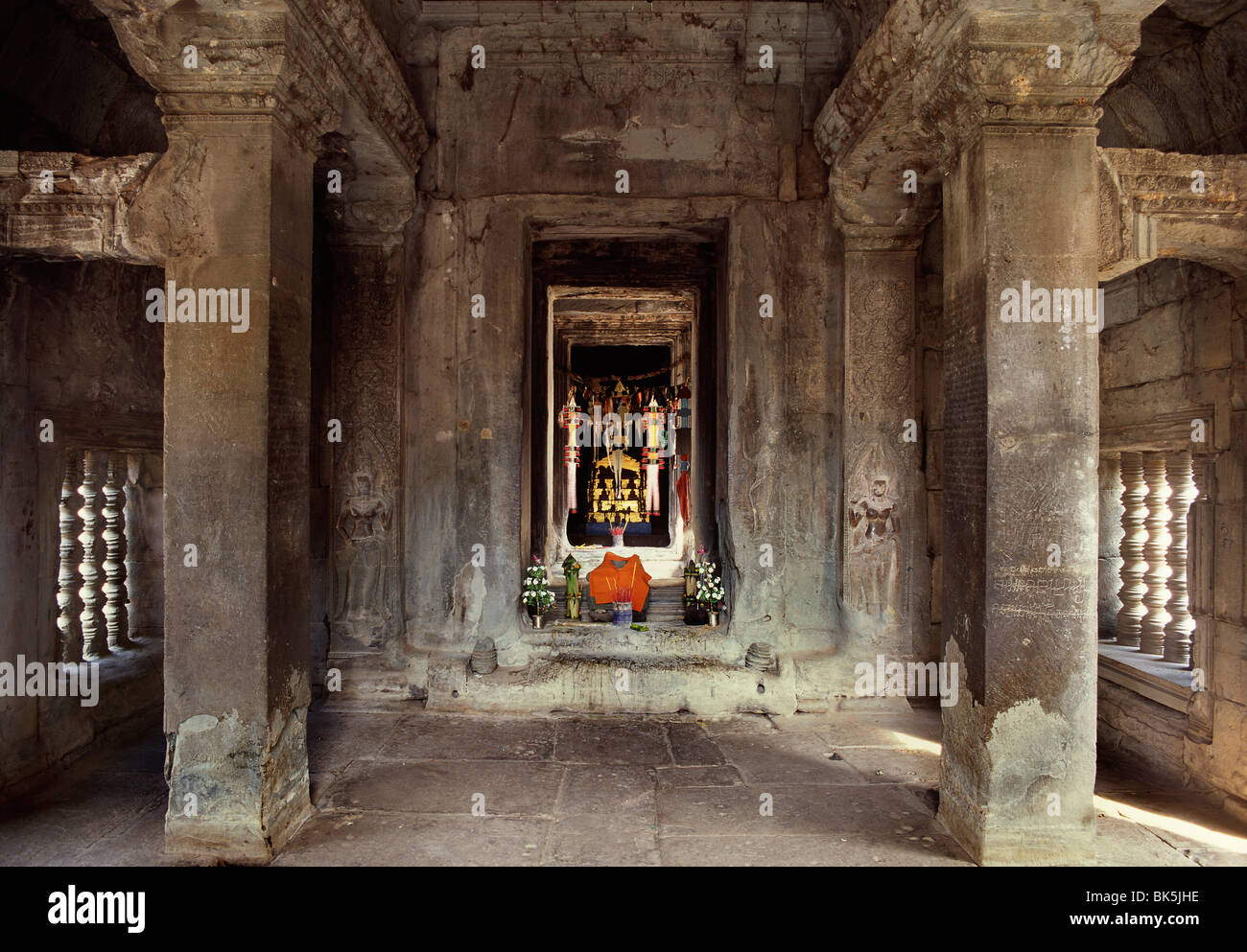 Wat Akk Twea, Angkor, sitio del Patrimonio Mundial de la UNESCO, en Camboya, en Indochina, en el sudeste de Asia, Asia Foto de stock