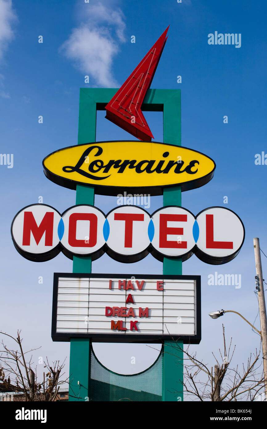Motel Lorraine, donde King fue asesinado es ahora Museo Nacional de Derechos Civiles, Memphis, Tennessee Foto de stock