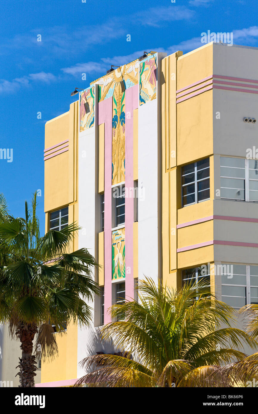 Hotel "Art Decó", "South Beach Miami, Florida, USA. Foto de stock
