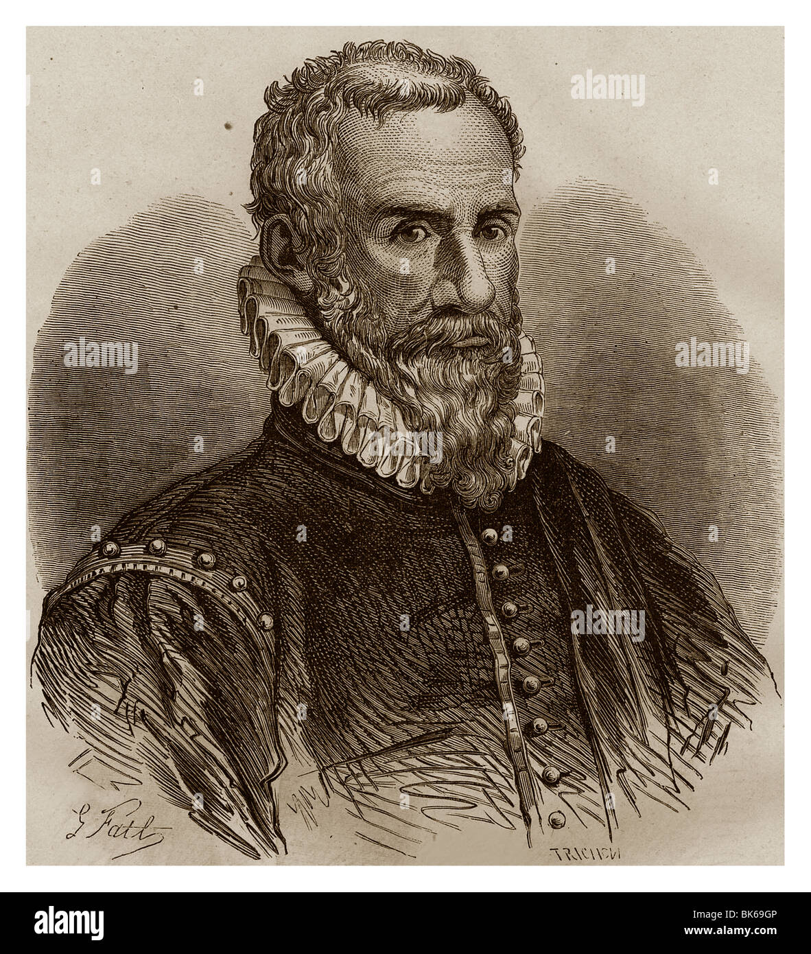 Ambroise Paré (1510-1590): anatomista y cirujano francés. Foto de stock