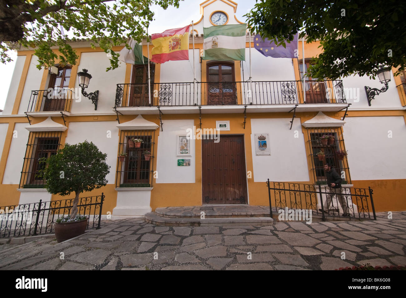 Ayuntamiento de Casarabonela, Málaga, España Foto de stock