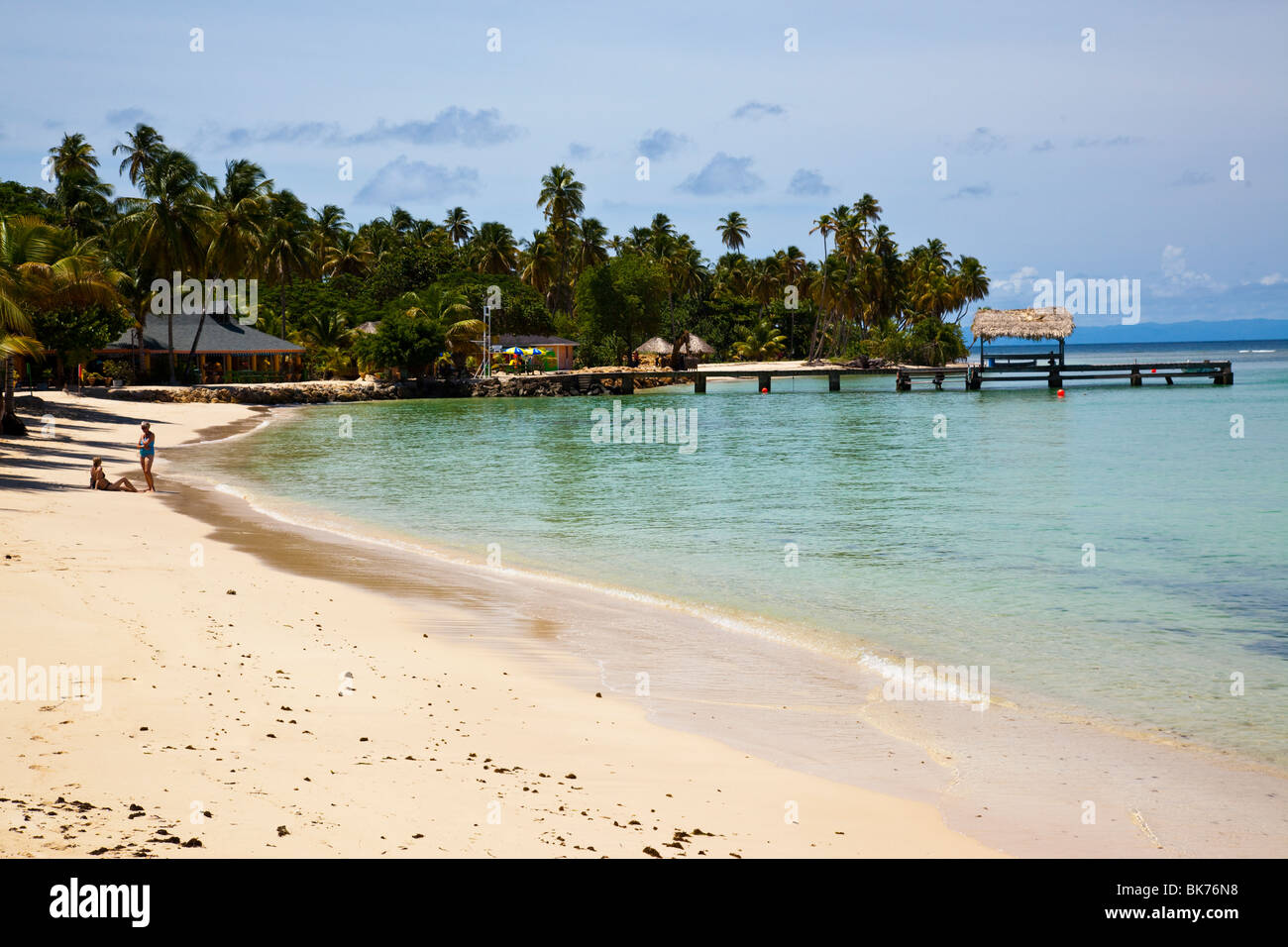 Pigeon Point Beach en Tobago, Trinidad Foto de stock
