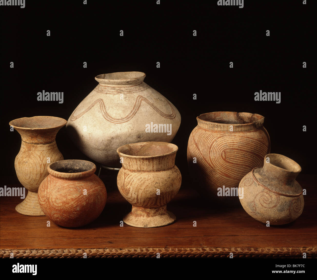 Prohibición de Chiang cerámica prehistórica, Prasat Museum, Bangkok, Tailandia, el sudeste de Asia, Asia Foto de stock