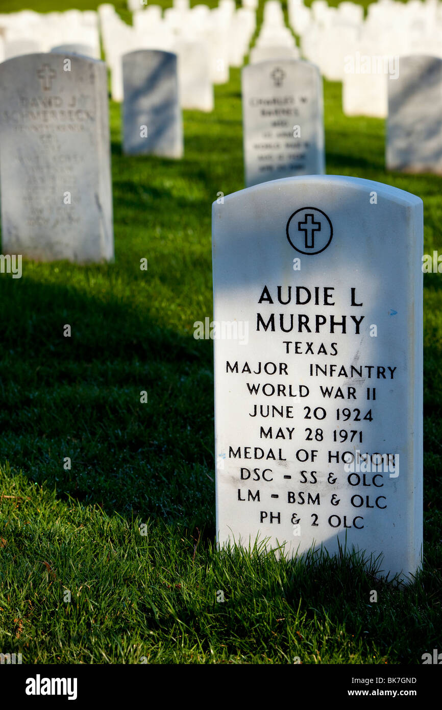 Tumba de Audie Murphy El soldado americano más condecorados en la