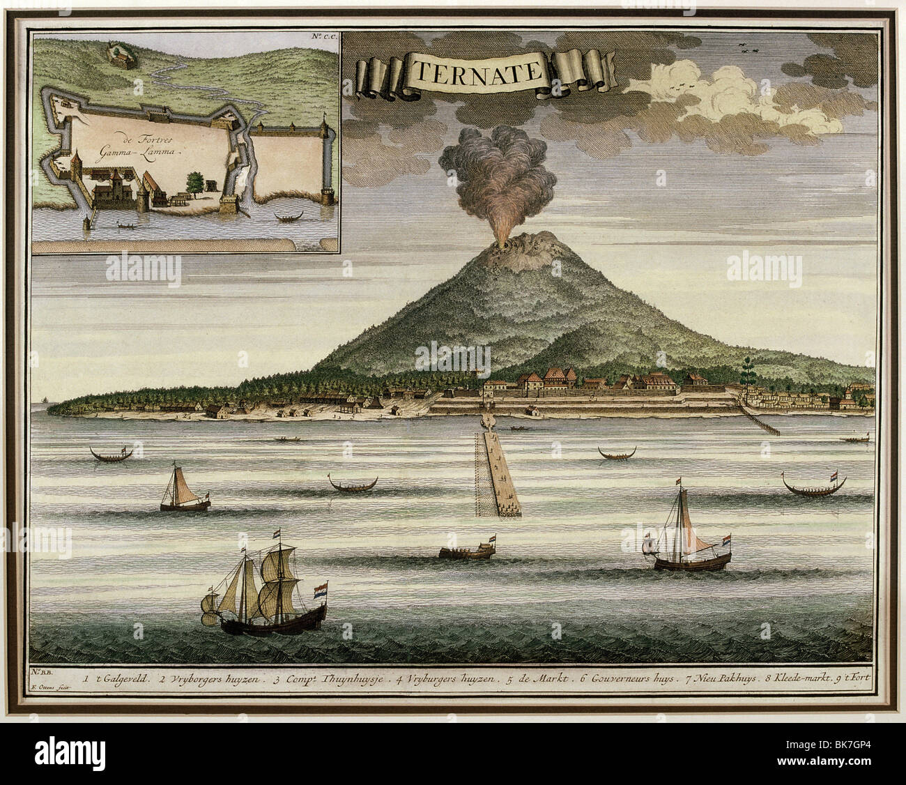 Ilustración de François Valentijn del siglo XVIII Oud Nieuw OostIndien