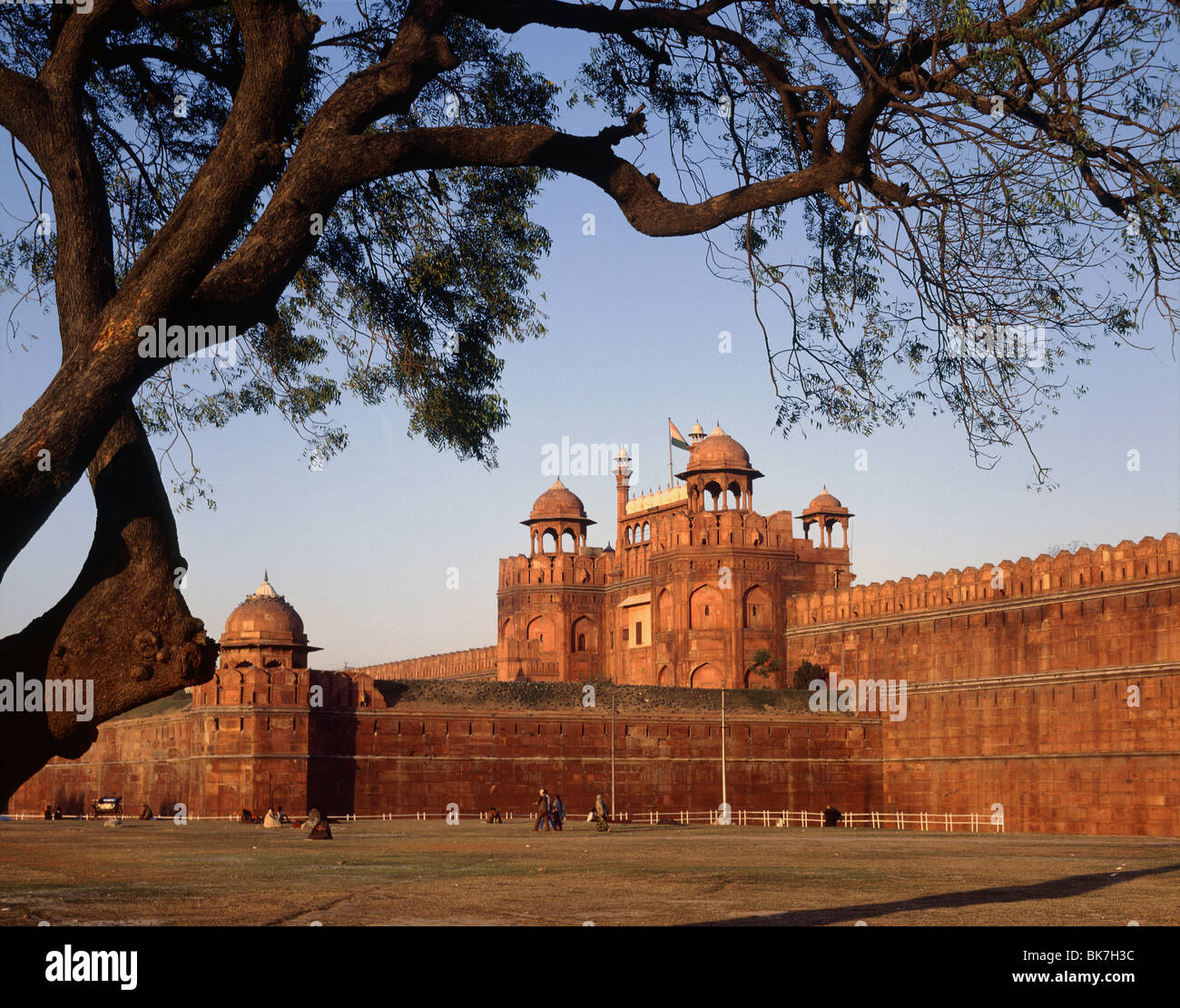 El Fuerte Rojo, Sitio del Patrimonio Mundial de la UNESCO, Nueva Delhi, India, Asia Foto de stock