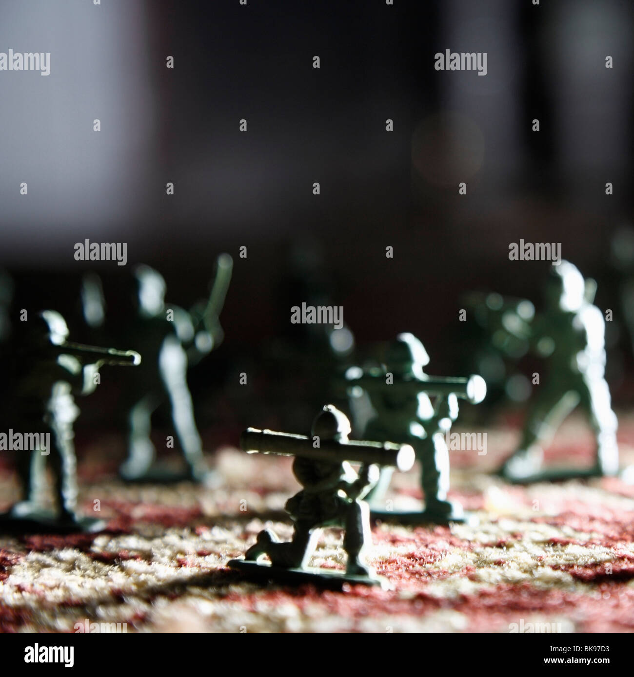 Una colección de hombres del ejército de juguete Foto de stock