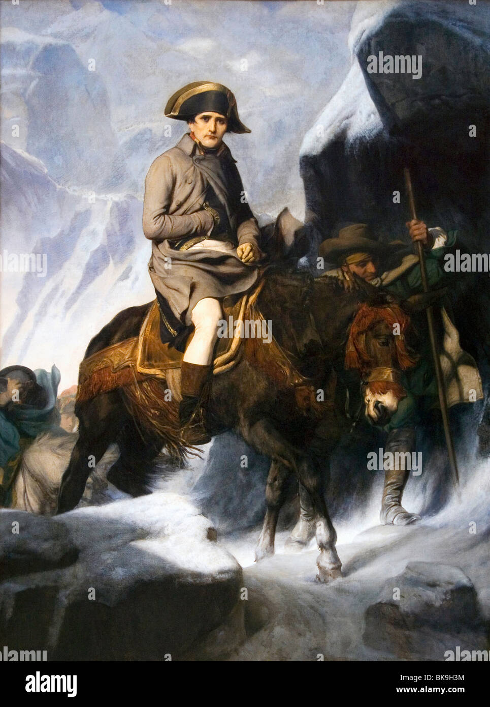 Napoleón cruzando los Alpes, por Paul Delaroche, óleo sobre lienzo, 1850, Francia, París, Musée du Louvre, 1797-1856 Foto de stock