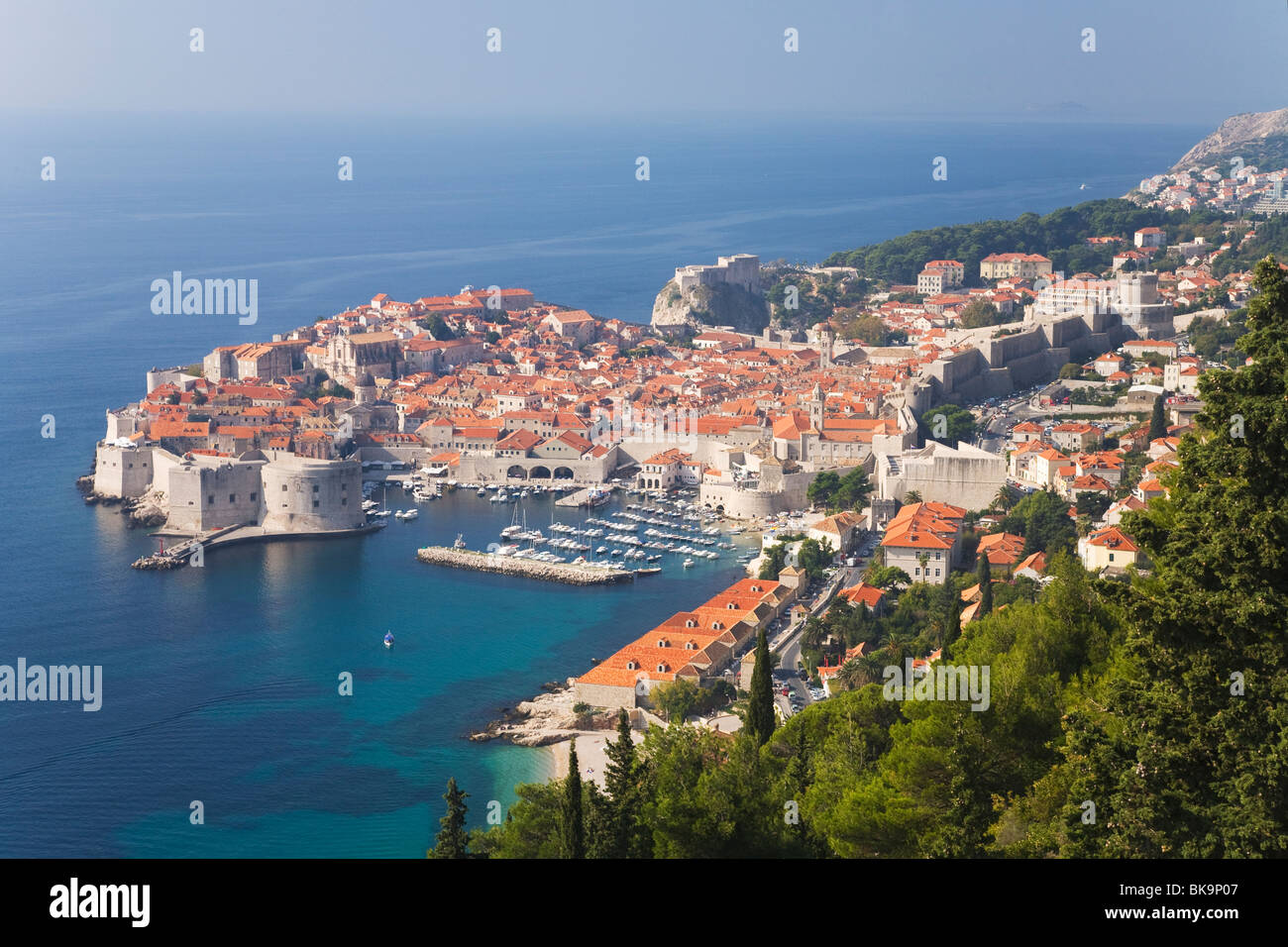 La ciudad a la orilla del mar, Dubrovnik, Croacia Foto de stock