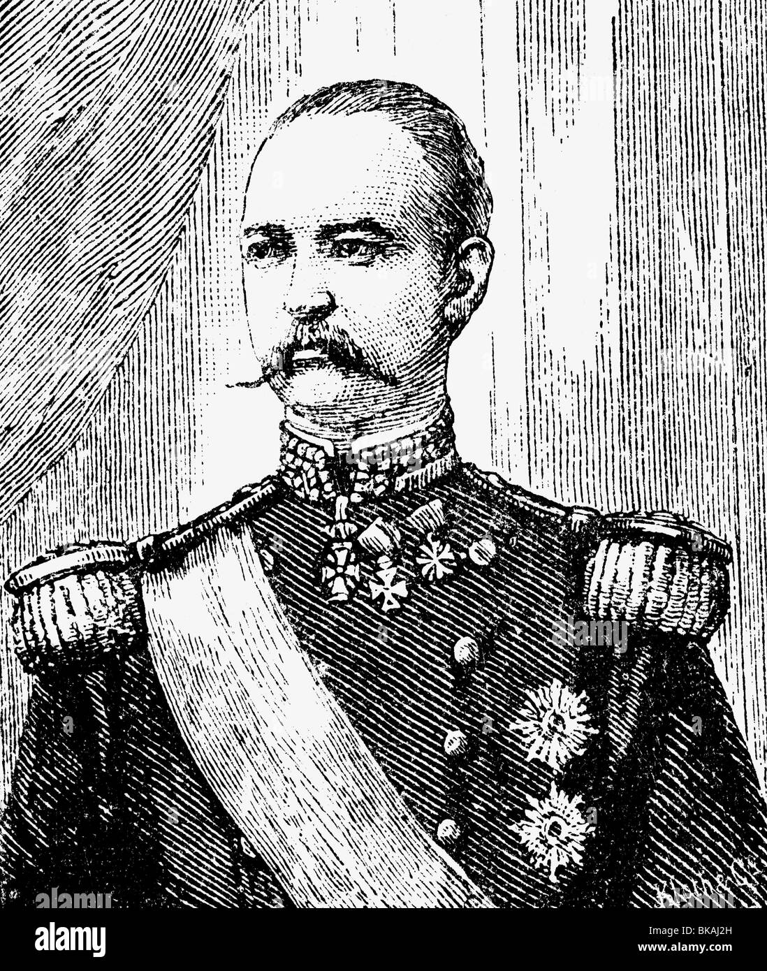 George I, 24.12.1845 - 18.3.1913, Rey de Grecia 30.3.1863 - 18.3.1913, retrato, grabado en madera, siglo II mitad 19, , Foto de stock