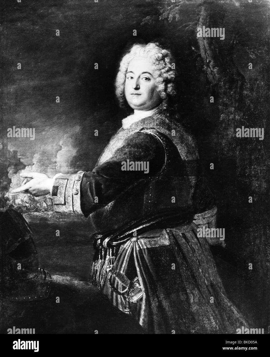 Christian Ludwig, 14.3.1677 - 3.9.1734, margrave de Brandenburgo-Schwedt, de media longitud, pintura de Antoine , Foto de stock