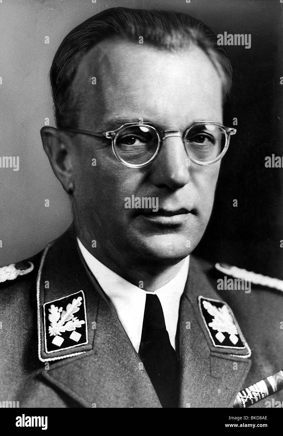 Seyss-Inquart, Arthur, 22.7.1892 - 16.10.1946, político austriaco (NSDAP), retrato, en uniforme de las SS, alrededor de 1940, Foto de stock