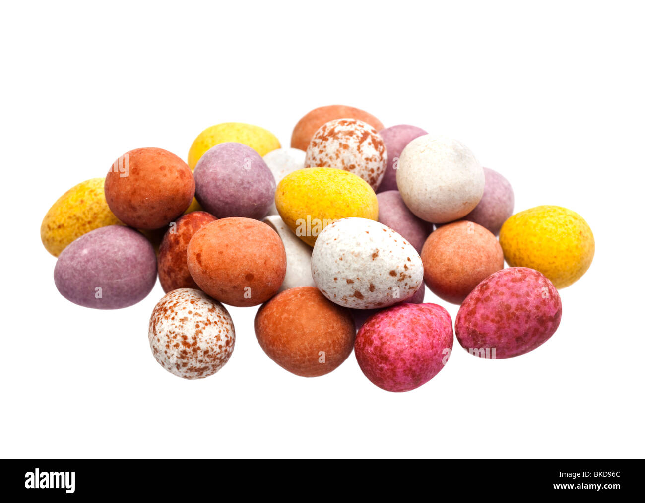 Huevos de Pascua - mini huevos de chocolate Foto de stock