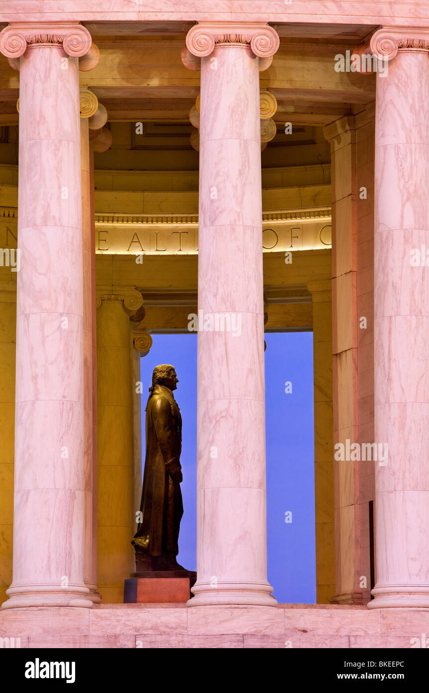 Temprano por la mañana en el Jefferson Memorial, Washington DC, EE.UU. Foto de stock