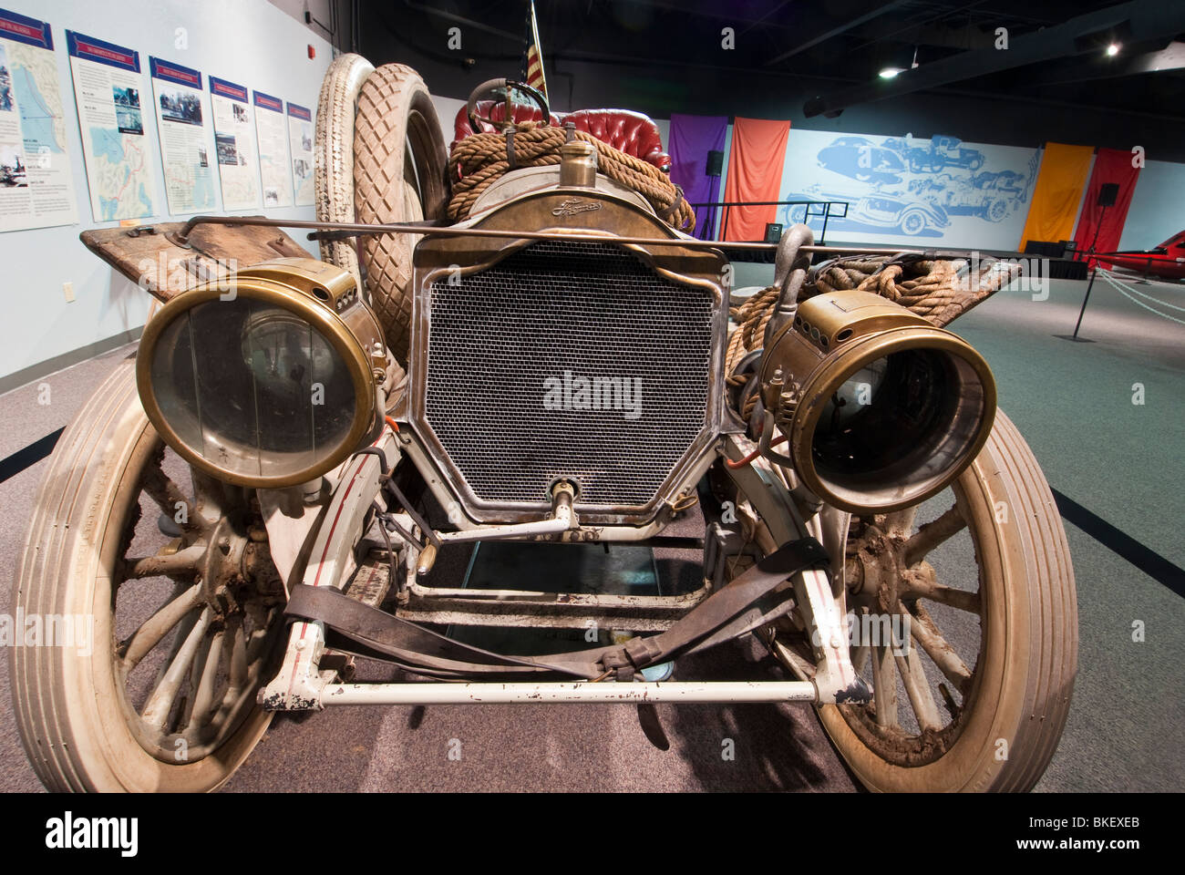 El Thomas Flyer, ganador del 1908 Nueva York a París carrera automovilística, Museo Nacional del Automóvil, Reno, Nevada. Foto de stock