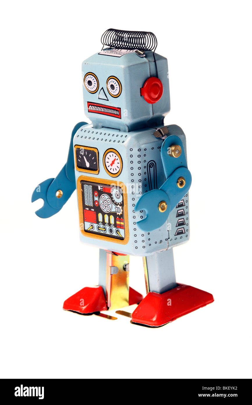 Robot de metal de juguete fotografías e imágenes de alta resolución - Alamy