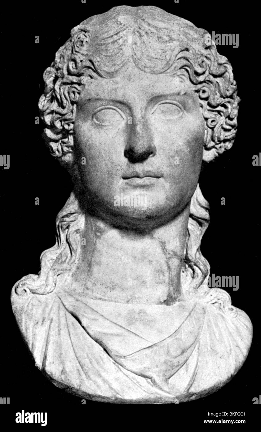 Agrippina el Viejo (Vipsania Arippina), 14 AC - 14.10.33 AD, retrato, busto, siglo I AD, Museo Capitolino, Roma, , Foto de stock