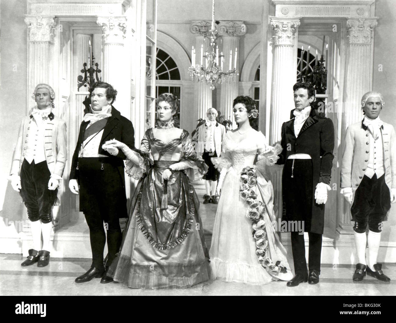 BEAU BRUMMELL (1954) Peter Ustinov, Rosemary Harris, Elizabeth Taylor, JAMES DONALD BBRM 011 P Foto de stock