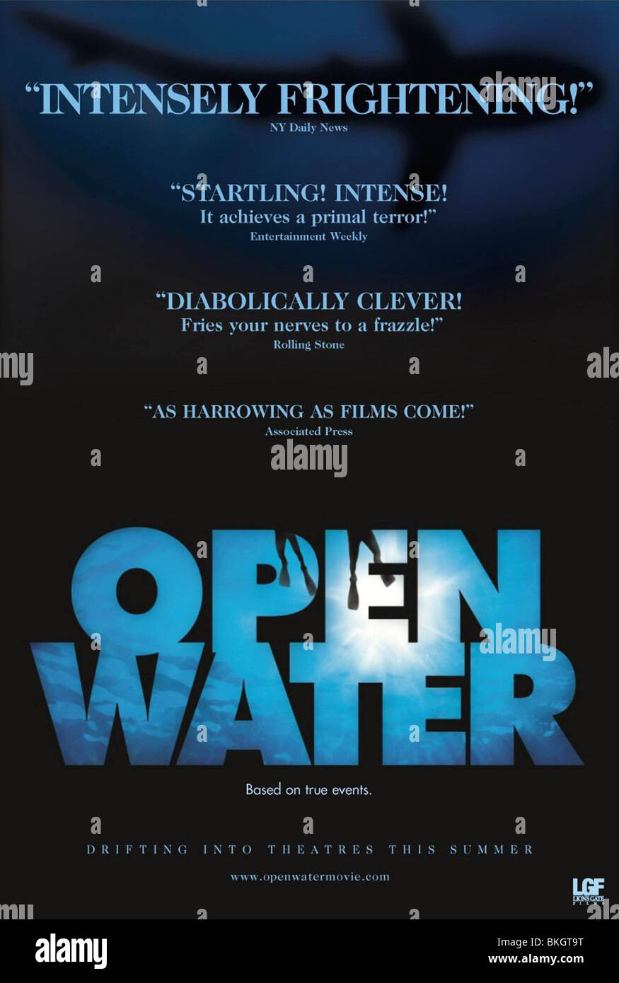 OPEN WATER -2004 Poster Foto de stock