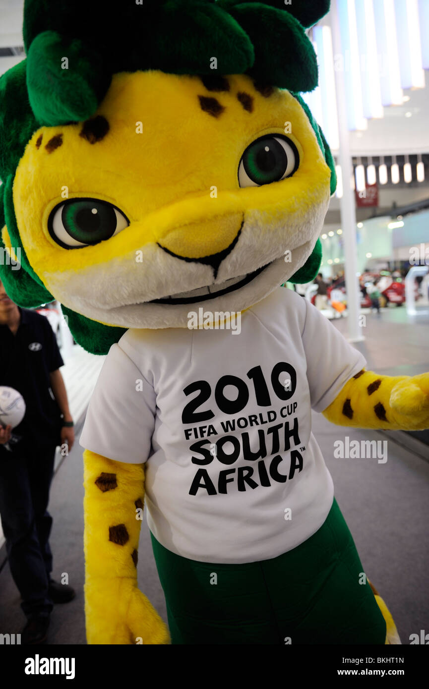 La mascota de la Copa Mundial de la FIFA Sudáfrica 2010. Foto de stock