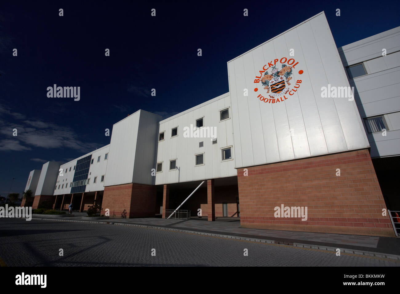 Bloomfield Road casa de Blackpool FC Blackpool Lancashire, Inglaterra Foto de stock