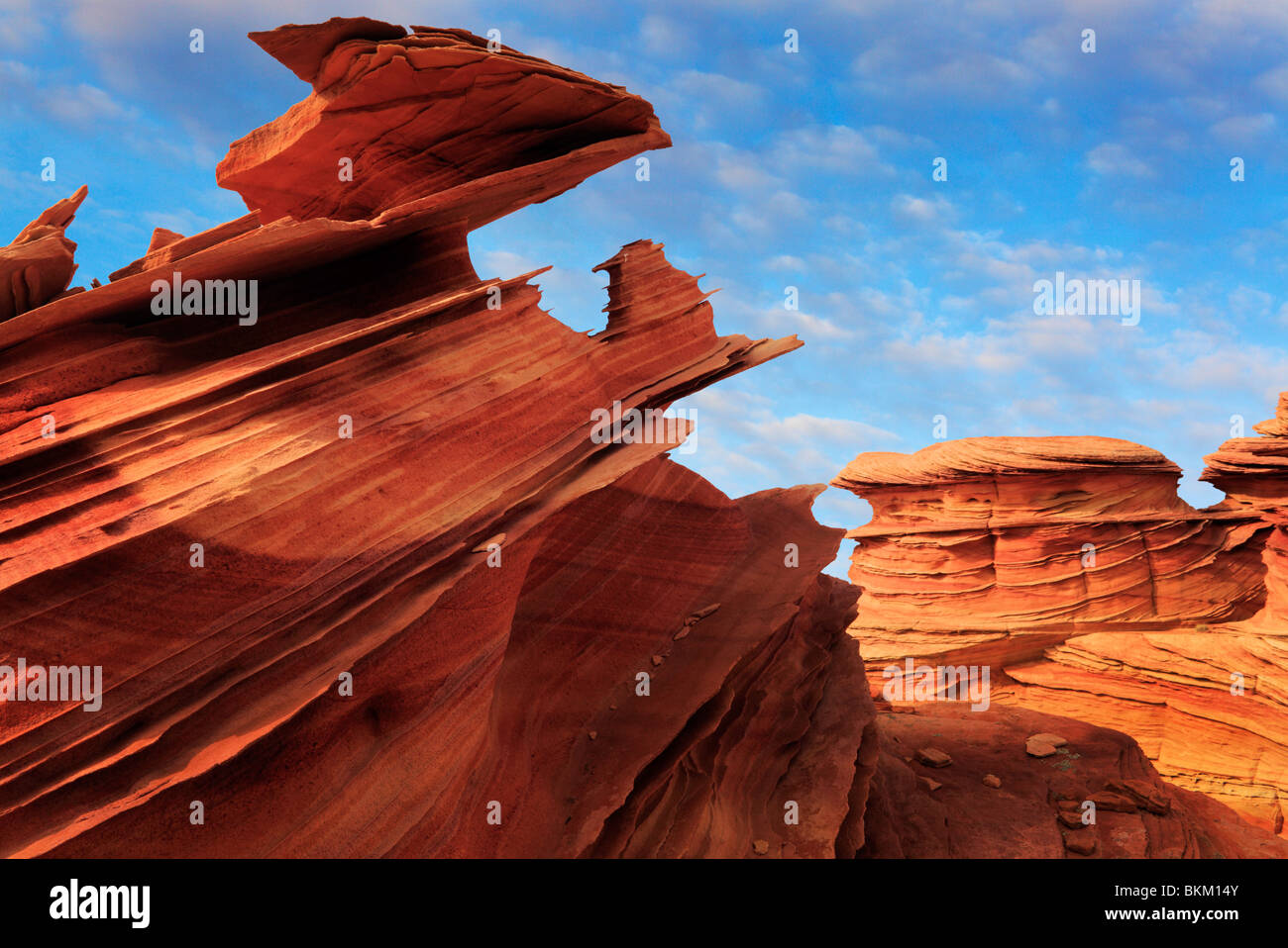 Dramáticas formaciones rocosas en Vermilion Cliffs National Monument, Arizona Foto de stock