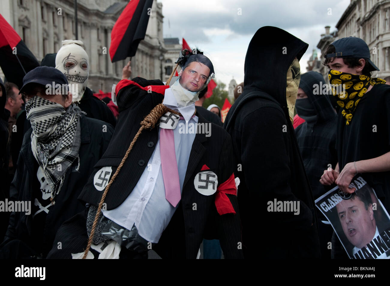 Mayday Meltdown sindicato Marzo en Londres 2010 Foto de stock
