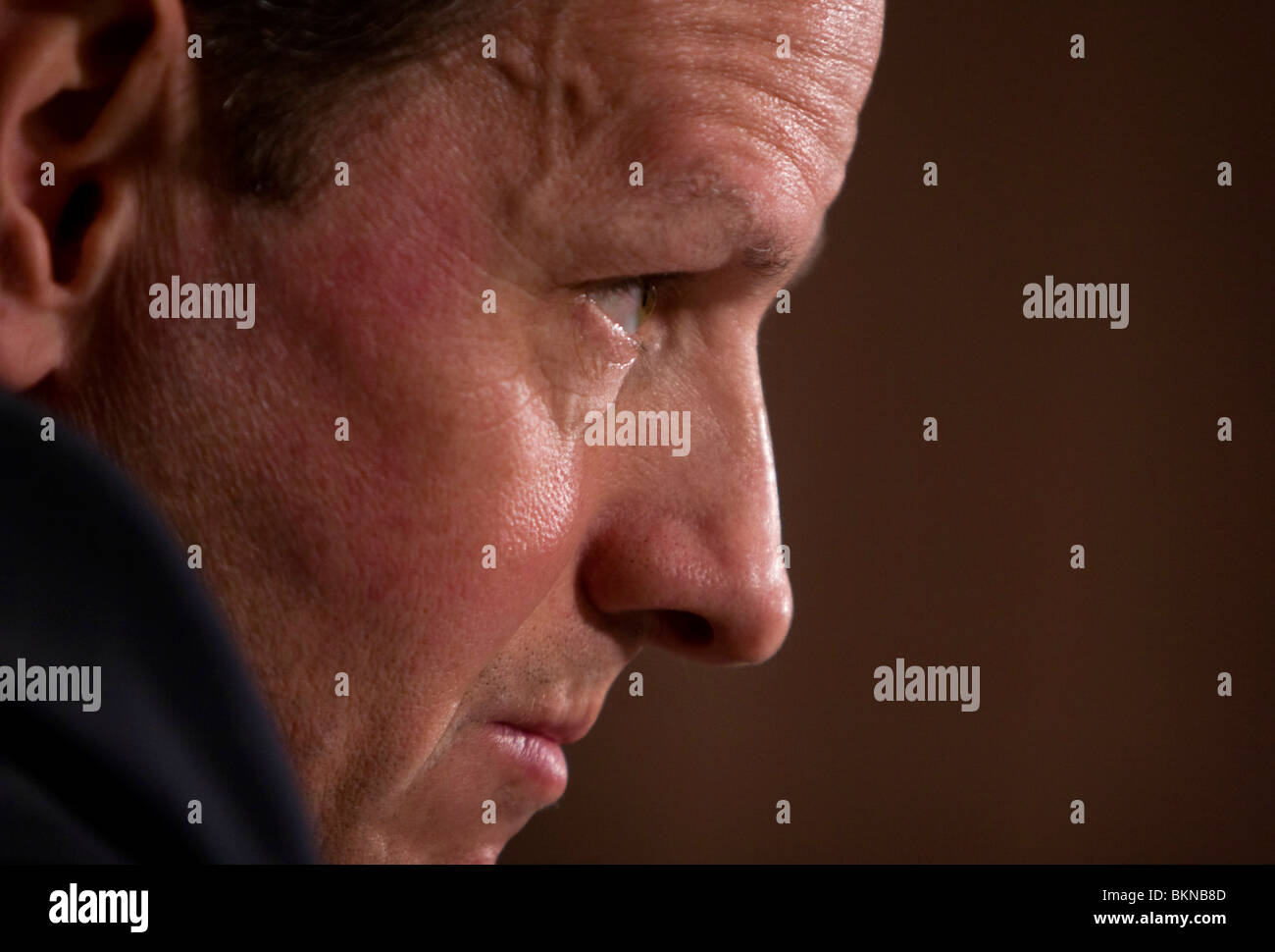 El Secretario del Tesoro, Timothy Geithner testifica en Capitol Hill. Foto de stock