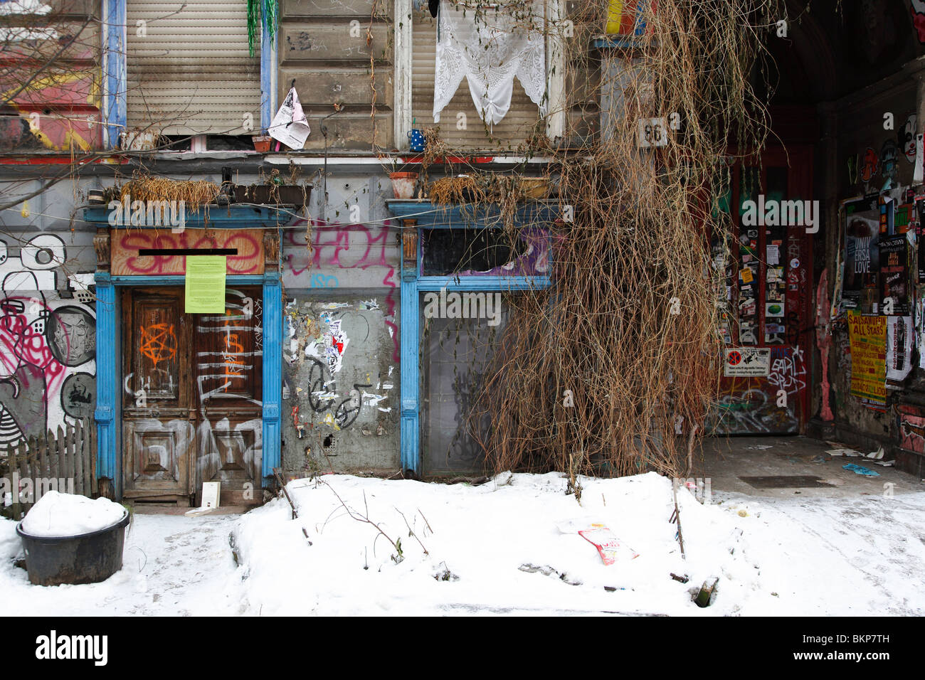 Berlin Prenzlauer Berg viviendas deterioradas Foto de stock