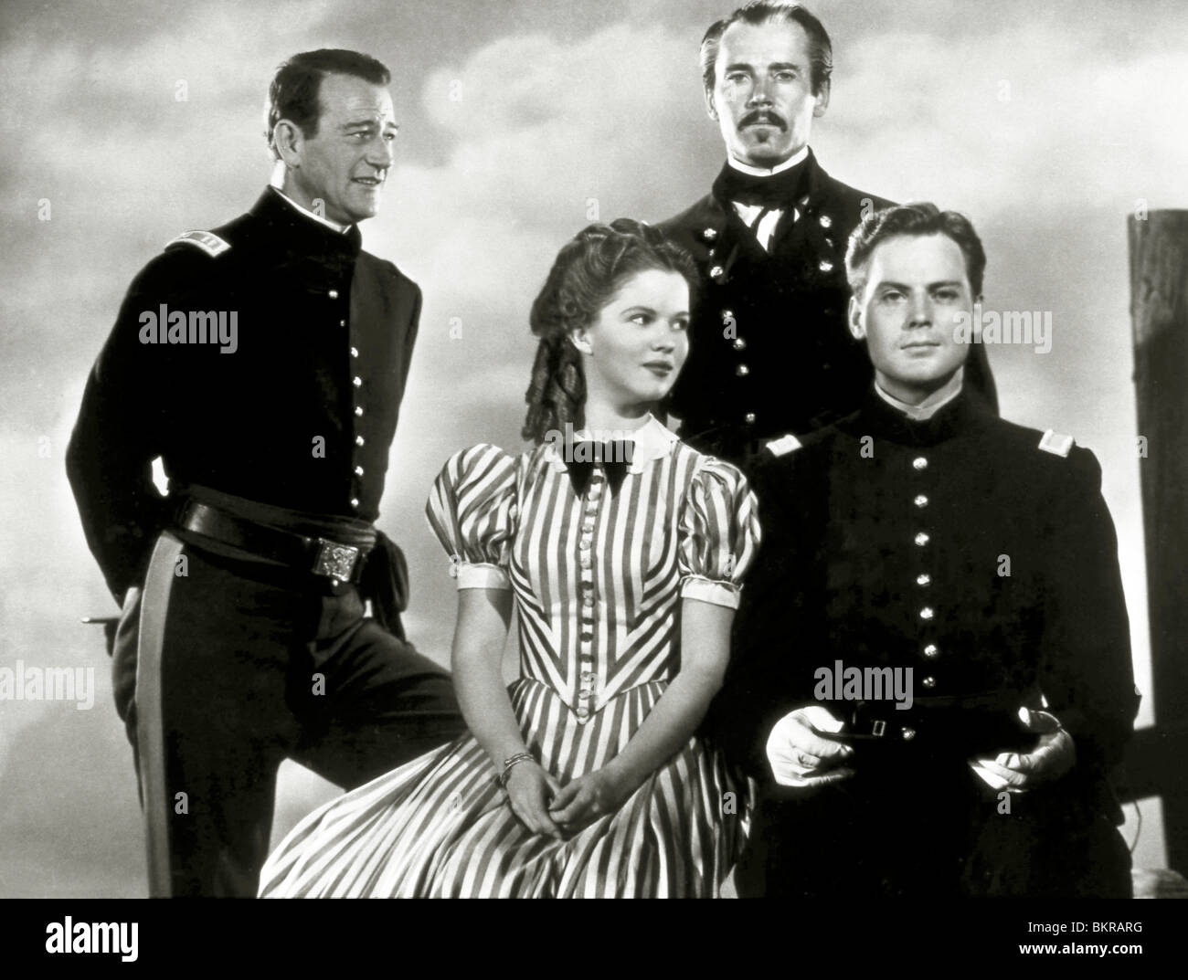 FORT APACHE (1948), Henry Fonda, John Wayne, Shirley Temple, JOHN AGAR