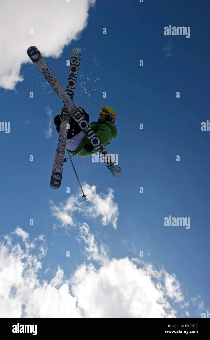 Eslovaquia, Jasna, snowpark, freestylers Foto de stock