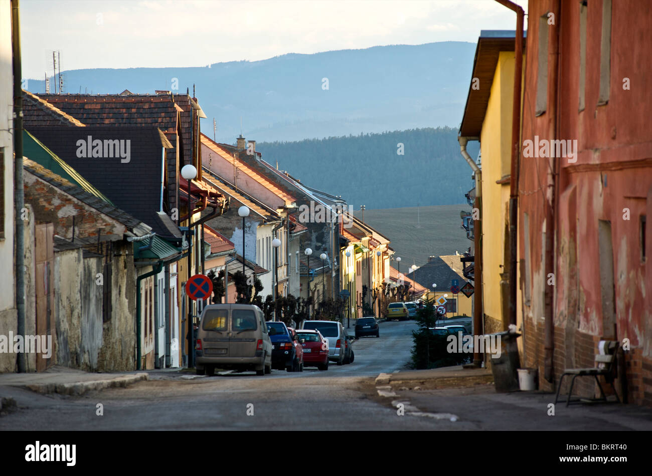 Eslovaquia, el centro histórico de Levoca Foto de stock