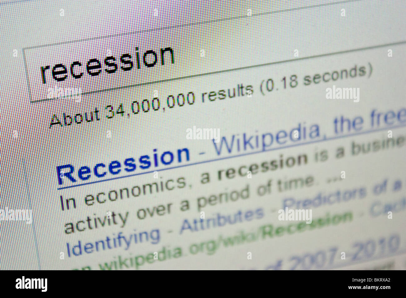 Economía Economía La recesión Foto de stock