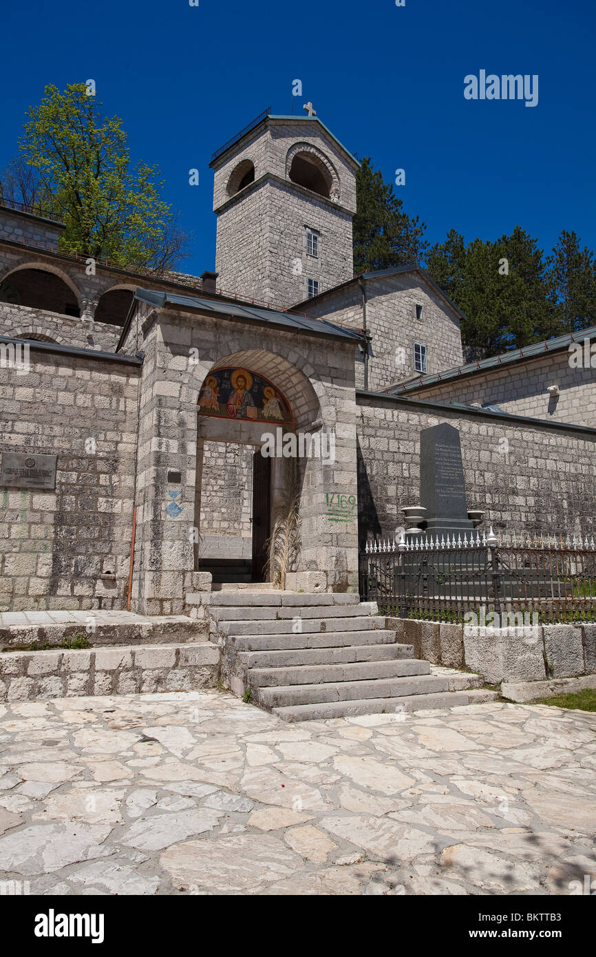 Famoso monasterio ortodoxo en Cetinje, Montenegro Foto de stock