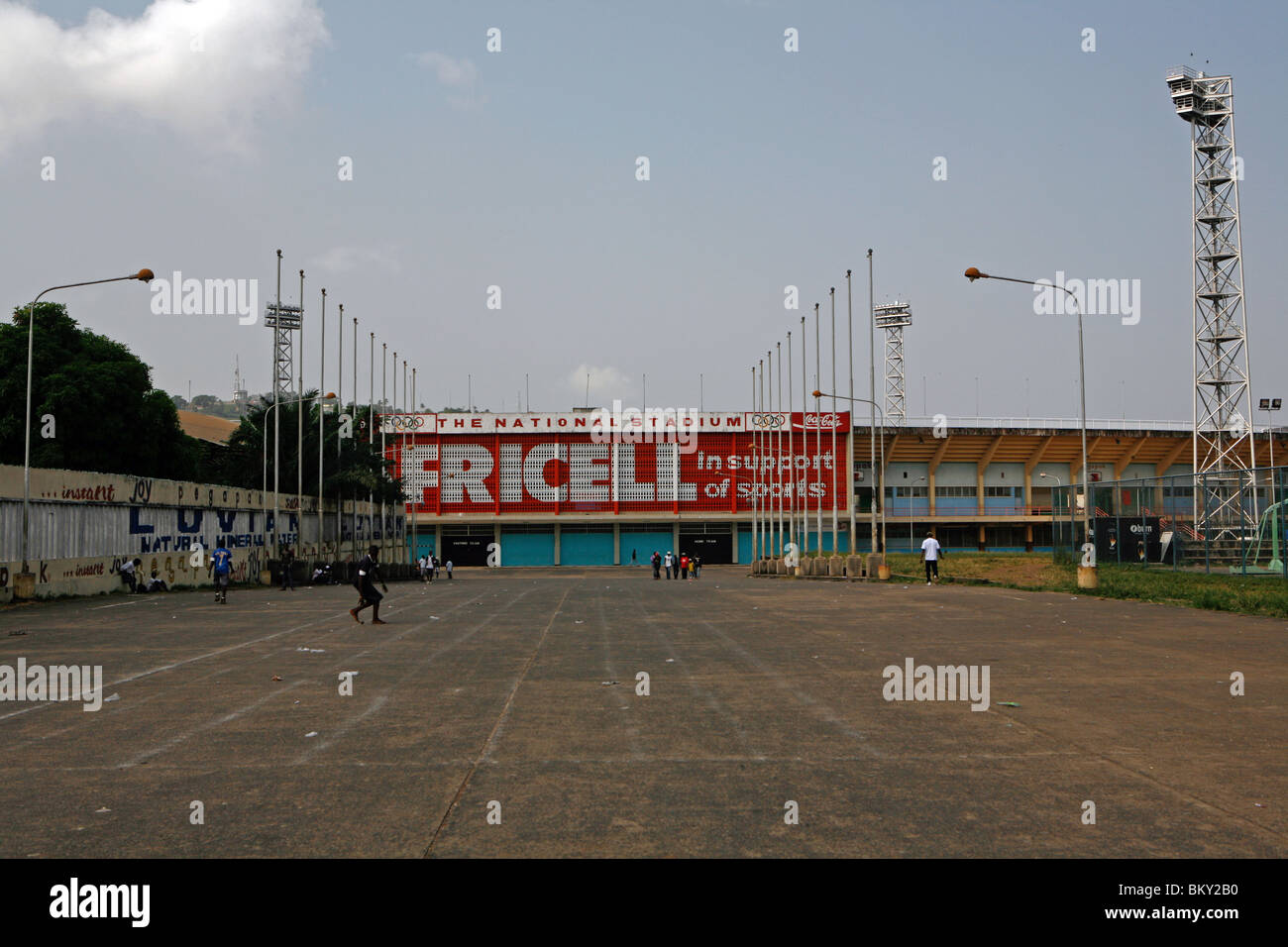 Estadio deportivo nacional, Freetown, Sierra Leona, África occidental Foto de stock
