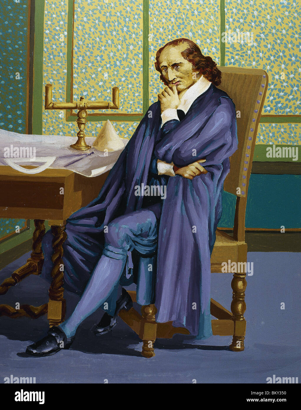 Blaise Pascal (1623-1662). Francés matemático, físico y filósofo. Foto de stock