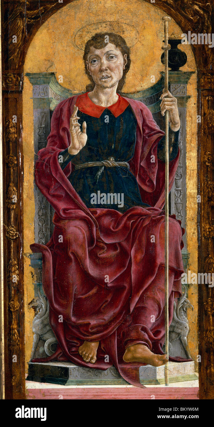 Santiago de Cosme Tura, (c. 1431-1495), Caen, el Musee des Beaux-Arts Foto de stock