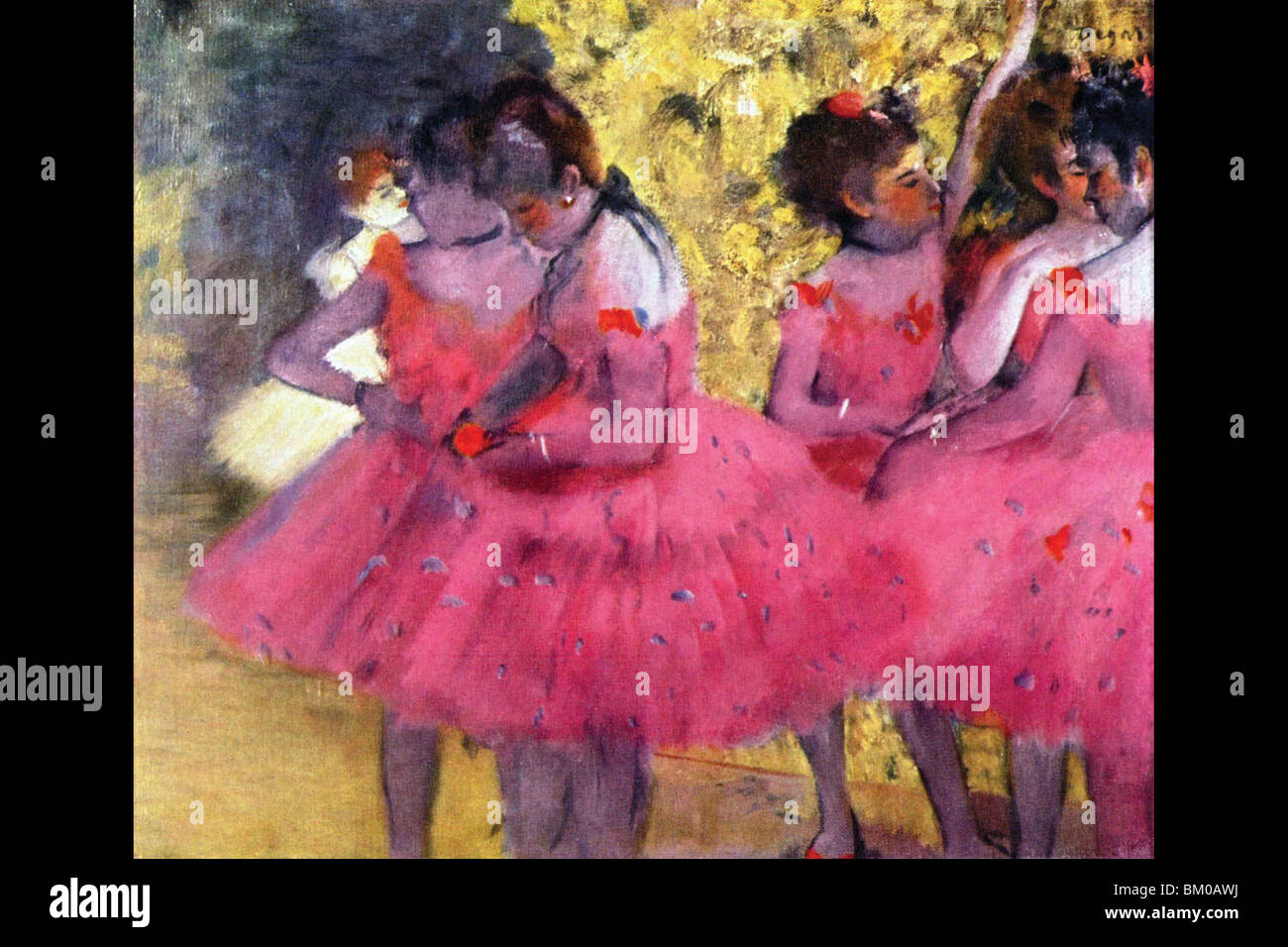 Bailarinas en rosa, entre las escenas Foto de stock