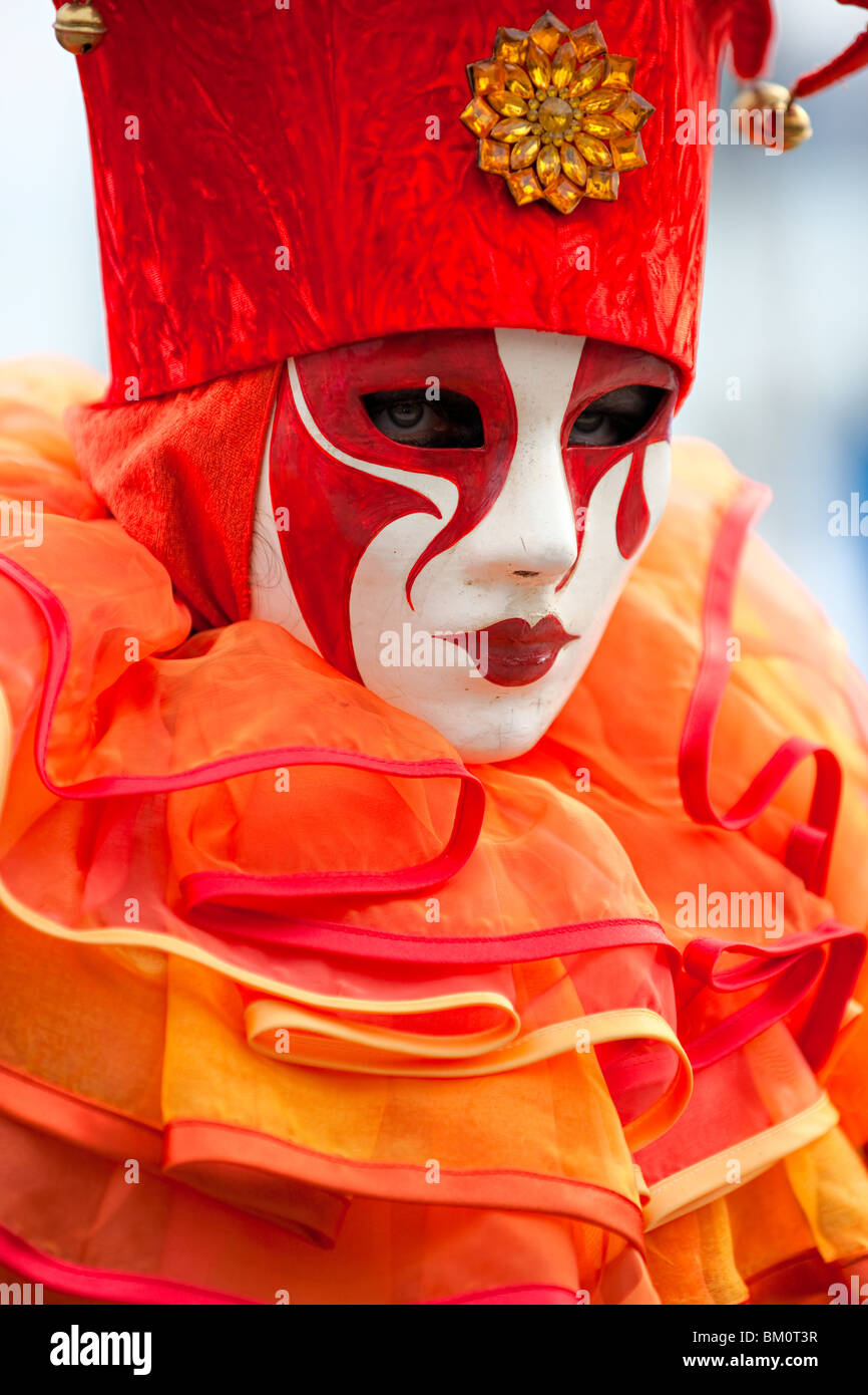 La máscara de carnaval en Venecia, Italia. Foto de stock