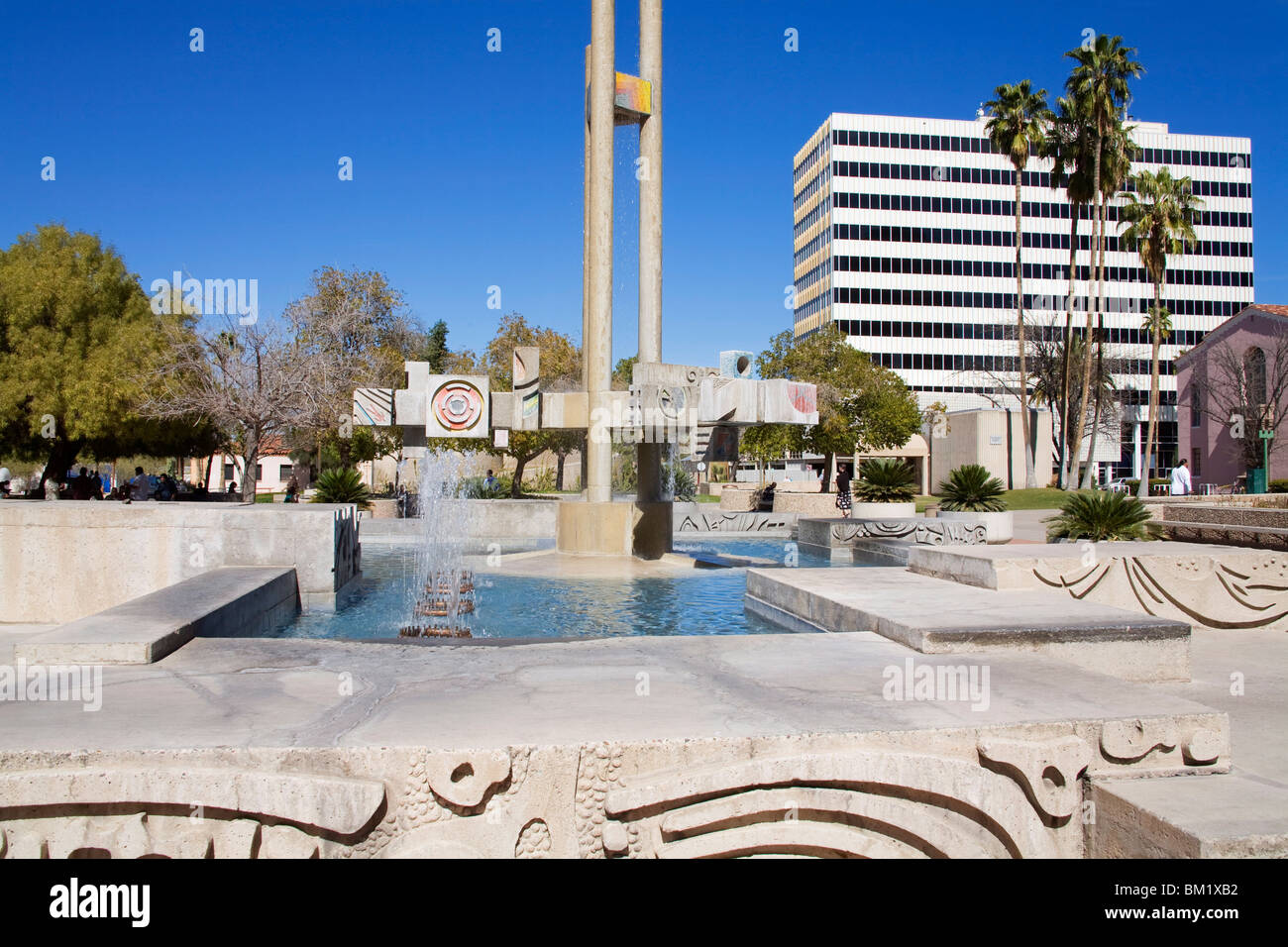 Sunset Park Fountain, Tucson, Arizona, Estados Unidos de América, América del Norte Foto de stock