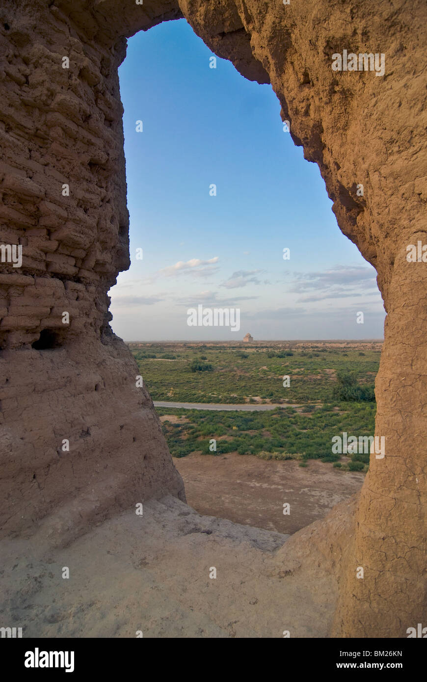 Las antiguas ruinas de Merv, Sitio del Patrimonio Mundial de la UNESCO, Turkmenistán, en Asia Central Foto de stock