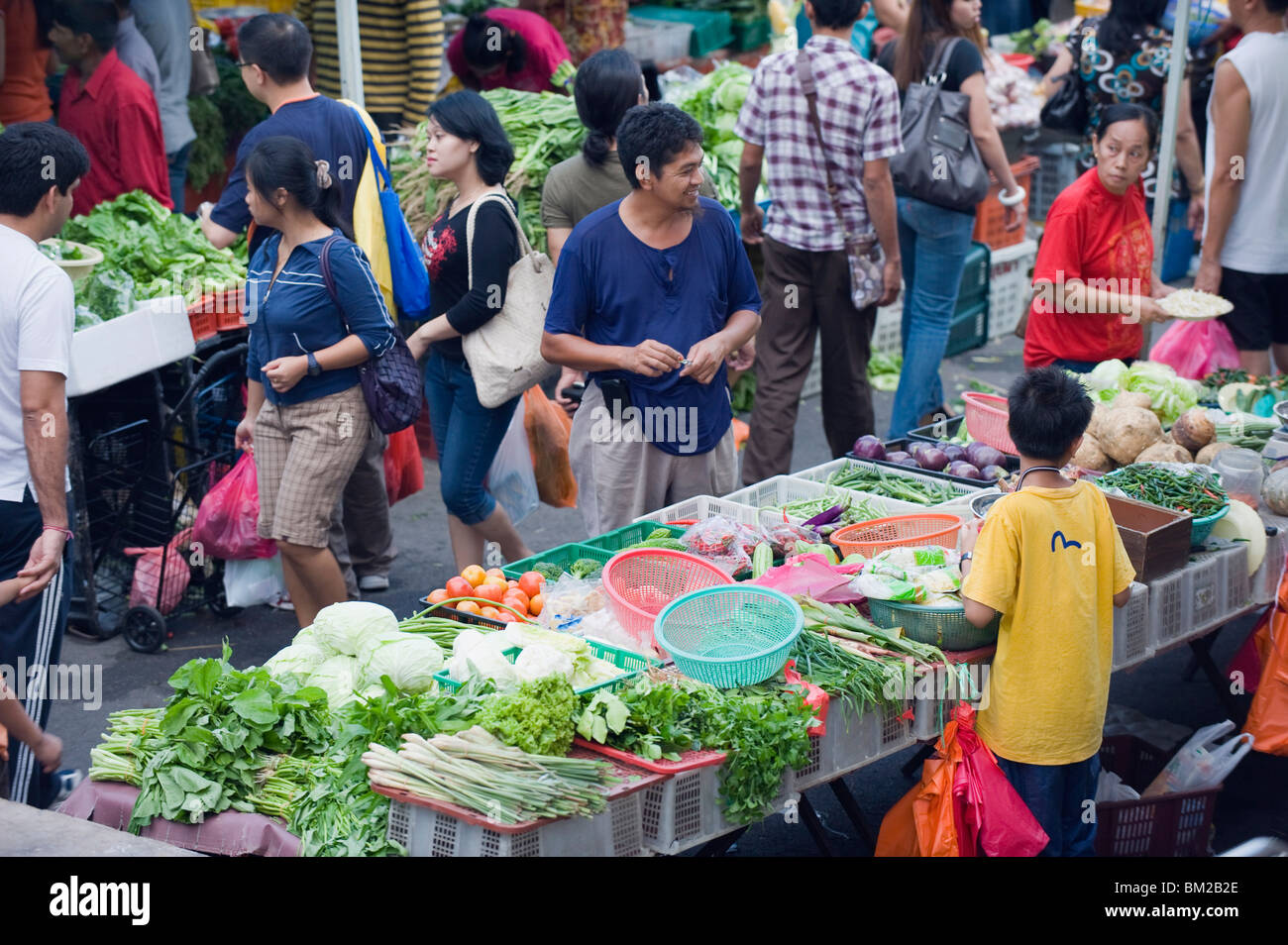 Bangsar mercado dominical, Kuala Lumpur, Malasia, Sudeste de Asia Foto de stock