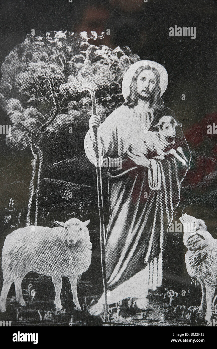Jesús, el Buen Pastor, Bossey, Haute Savoie, Francia Foto de stock