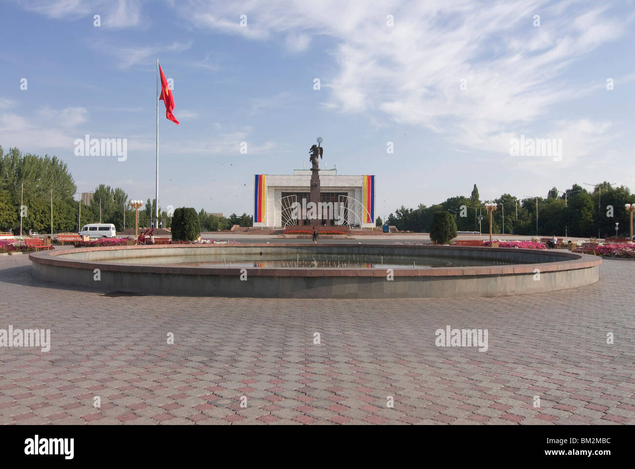 Plaza Ala-Too, Bishkek, Kirguistán Foto de stock