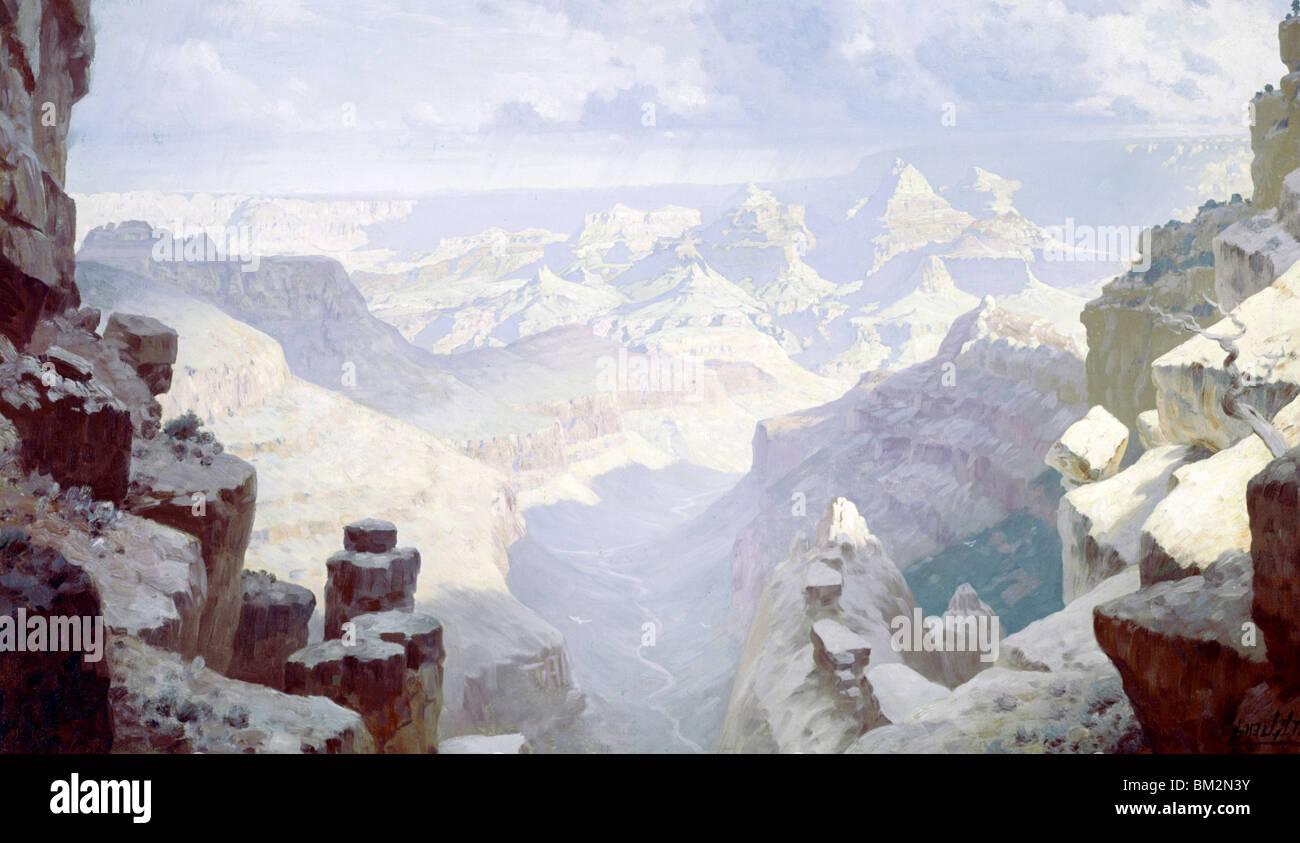 Grand Canyon por William Robinson Leigh, óleo sobre lienzo, (1866-1955), ESTADOS UNIDOS, Pennsylvania, Philadelphia, David David Gallery Foto de stock