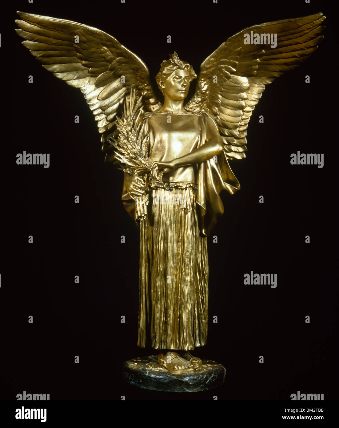 Nike por Jean Lon Greme, escultura en bronce, (1824-1904) Foto de stock
