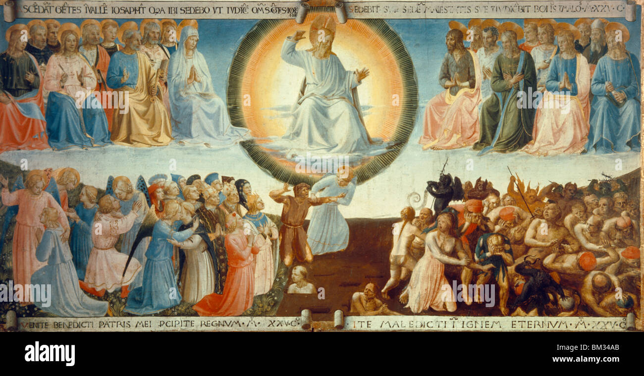Juicio Final de Fra Angelico, (ca.1395-1455), Italia, Florencia, Museo di San Marco, 1430 Foto de stock