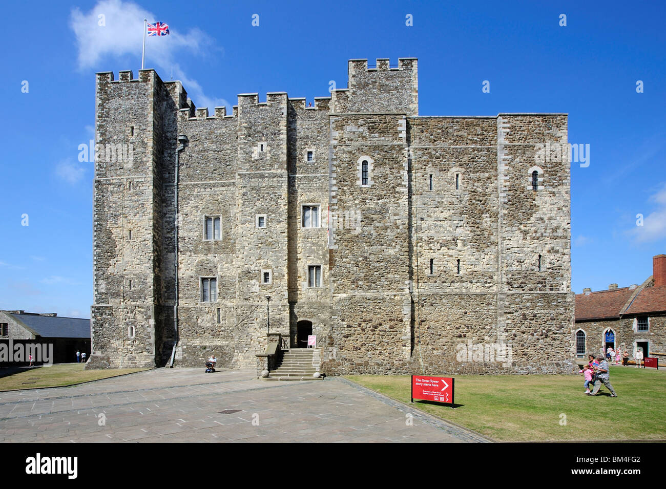 Castillo de Dover, mantener, interior de Bailey, Kent, UK Foto de stock
