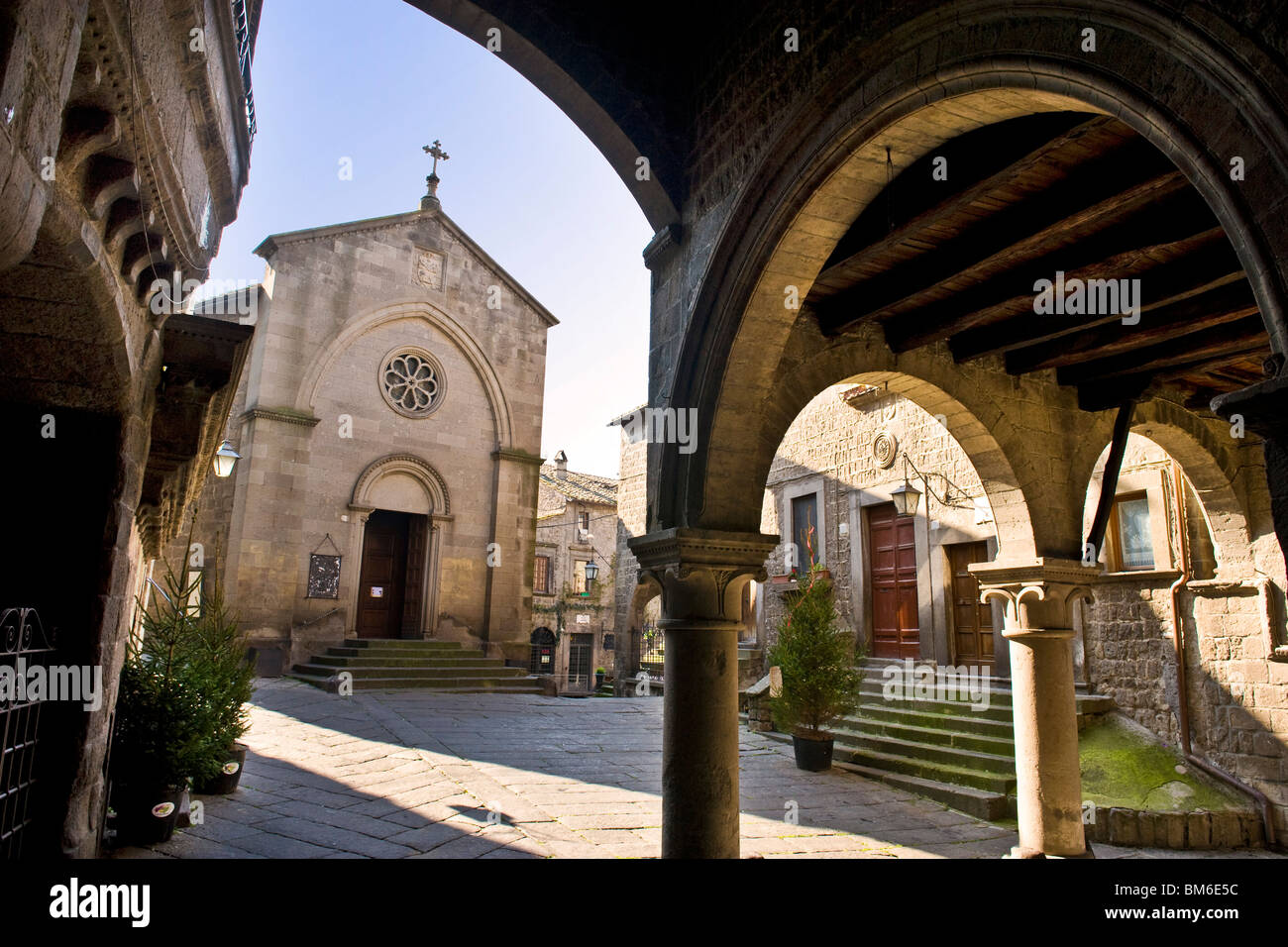 Zona medieval, Viterbo, Lacio Foto de stock